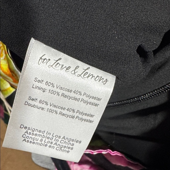 For Love & Lemons dress Madison Maxi Dress NEW floral slit sexy strapless - Picture 8 of 8